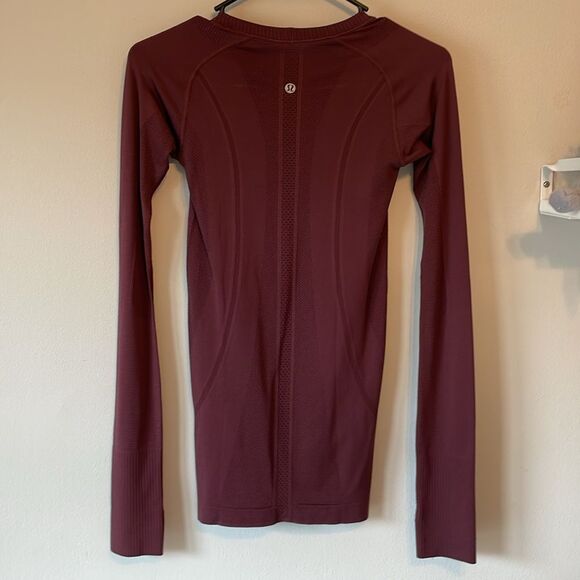 Lululemon Swiftly Tech Long Sleeve Tee Sz 2 Reflective Redwood 209 - Picture 7 of 9